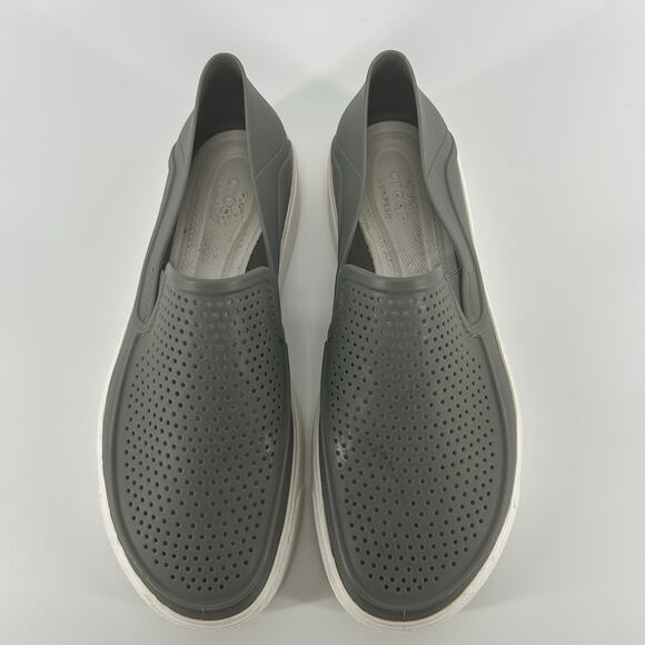 Crocs Men's Gray Citilane Roka Slip-on (smoke/white) Slip On Sz 8 Shoe - Picture 3 of 8